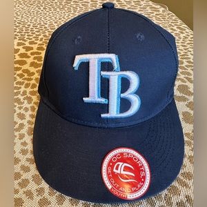 New Tampa Bay Rays Youth Adjustable Hat by OC Sports~OSFM~Navy+ Embroidered Logo